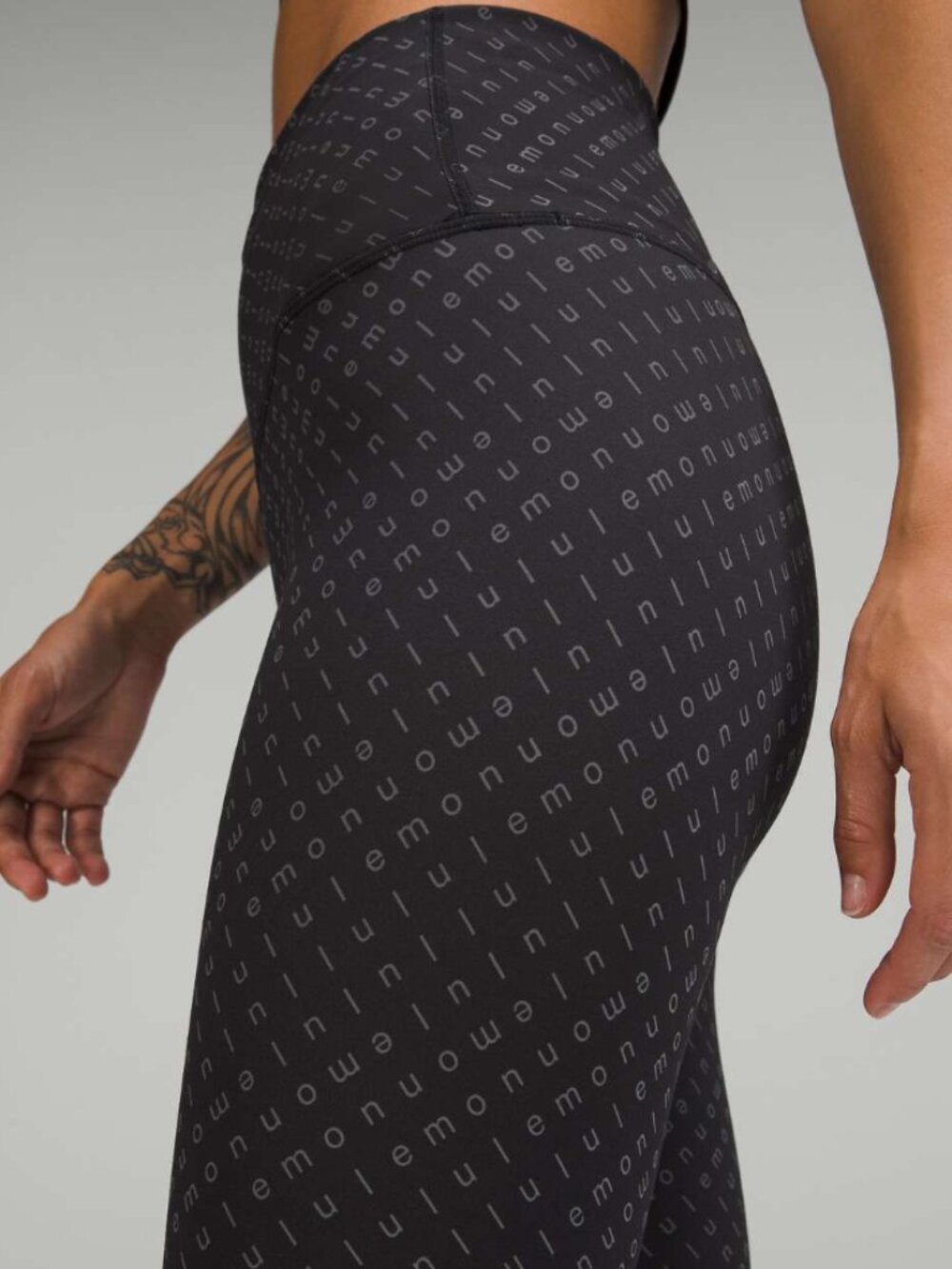 Lululemon Wunder Train High-Rise Tight 25" Mirrorify Black Multi Women's 8